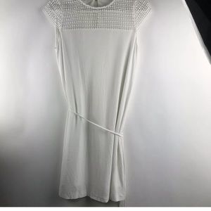 Zara Basics Small Cap Sleeve Crochet Bodice Dress